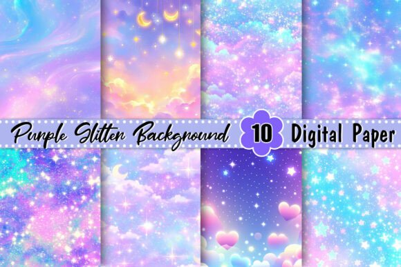 Download Purple Glitter Unicorn Background - Unicorn Collection