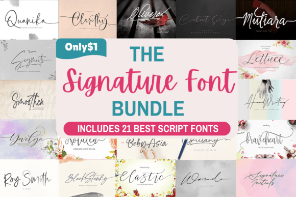 Download Signature Font Bundle - Bundle Collection