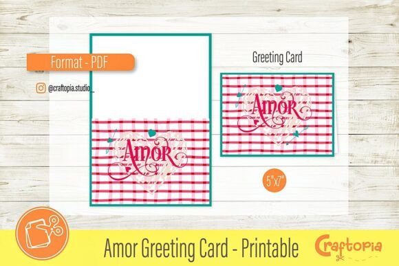 Download Amor Greeting Card – Printable Design - Design Collection