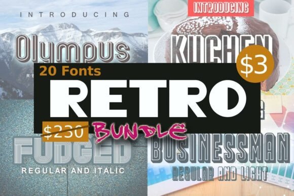 Download Retro Font Bundle - Bundle Collection