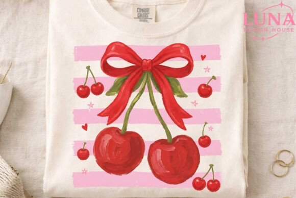 Download Cherry Bow Coquette Clipart PNG Design - Design Collection