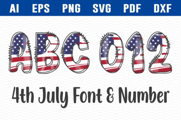 Download 4th July Alphabet &amp; Number Font Bundle - Bundle Collection