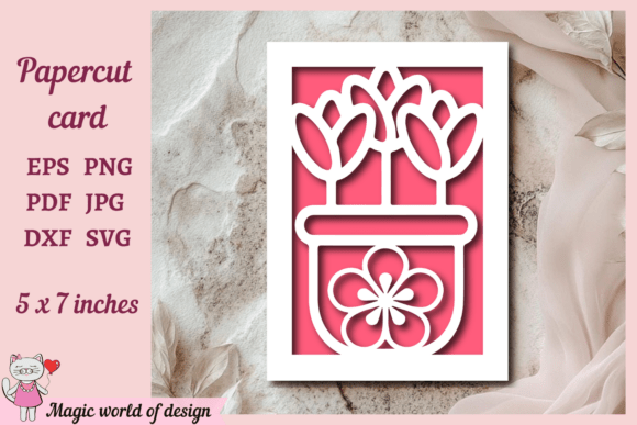 Download Flower Card Design for Cricut Projects - Design Collection