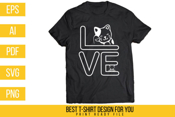 Download Funny Love Cat Tshirt Design - Design Collection