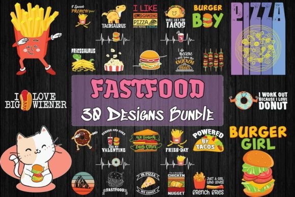 Download Fastfood Bundle SVG 30 Designs - Design Collection