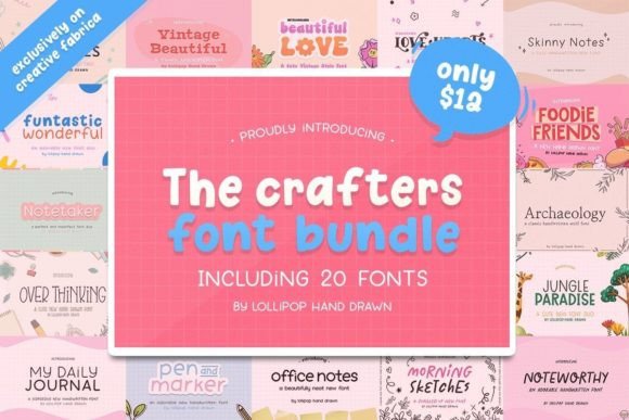 Download The Crafters Font Bundle - Vol 01 - Bundle Collection