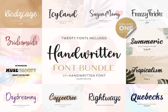 Download 20 Font Bundle Collection Fourtype - Bundle Collection