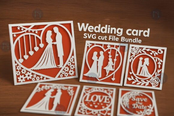 Download Paper Cut Wedding Card SVG Bundle - Bundle Collection