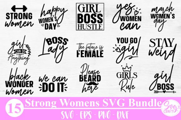 Download Strong Woman Day SVG Bundle - Bundle Collection
