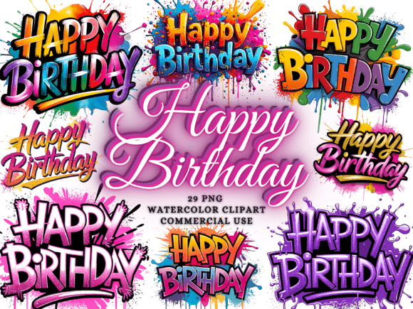 Download Happy Birthday Png Bundle Sublimation - Bundle Collection