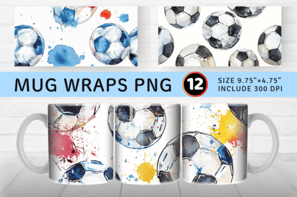 Download Watercolor Soccer Mug Wrap - Premium Resources