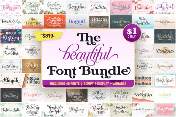 Download The Beautiful Font Bundle - Bundle Collection