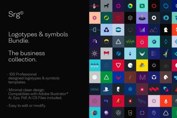 Download 100 Logotypes &amp; Symbols Bundle - Bundle Collection
