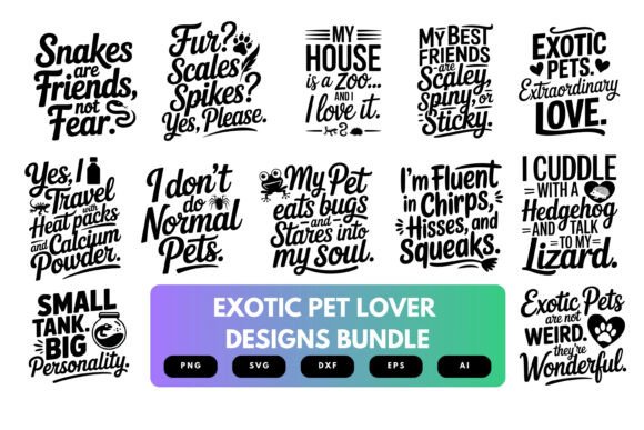 Download Exotic Pet Lover SVG Bundle - Bundle Collection