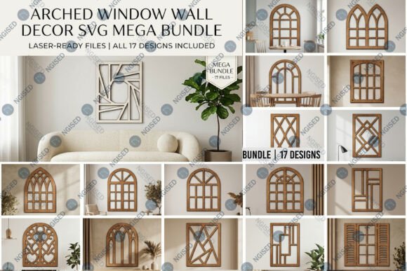 Download Arched Window Wall Decor SVG Mega Bundle - Bundle Collection